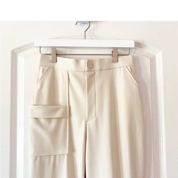 ZARA Power Stretch Cream Utility Jogger Pants - Picture 4 of 12